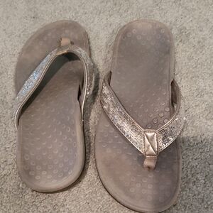 Sequin Embellished Flip Flops